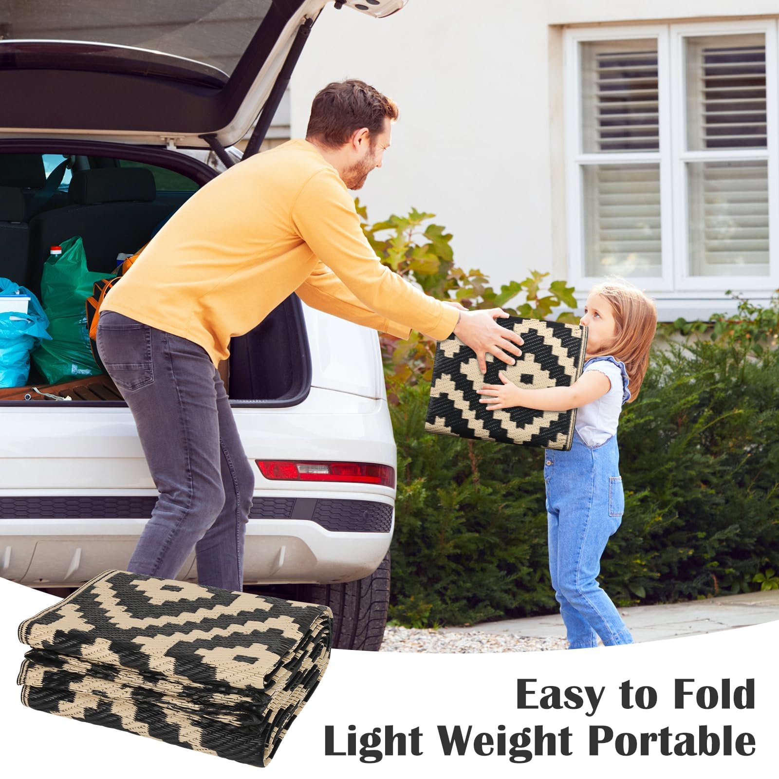 Mattitude 5x8 rug ready for beach or camping adventures.