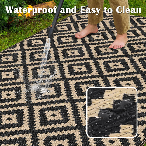 Mattitude rug in a patio setup with outdoor furniture.