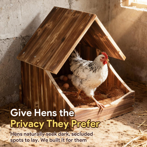 Matutinus front barrier prevents egg roll and breakage during collection