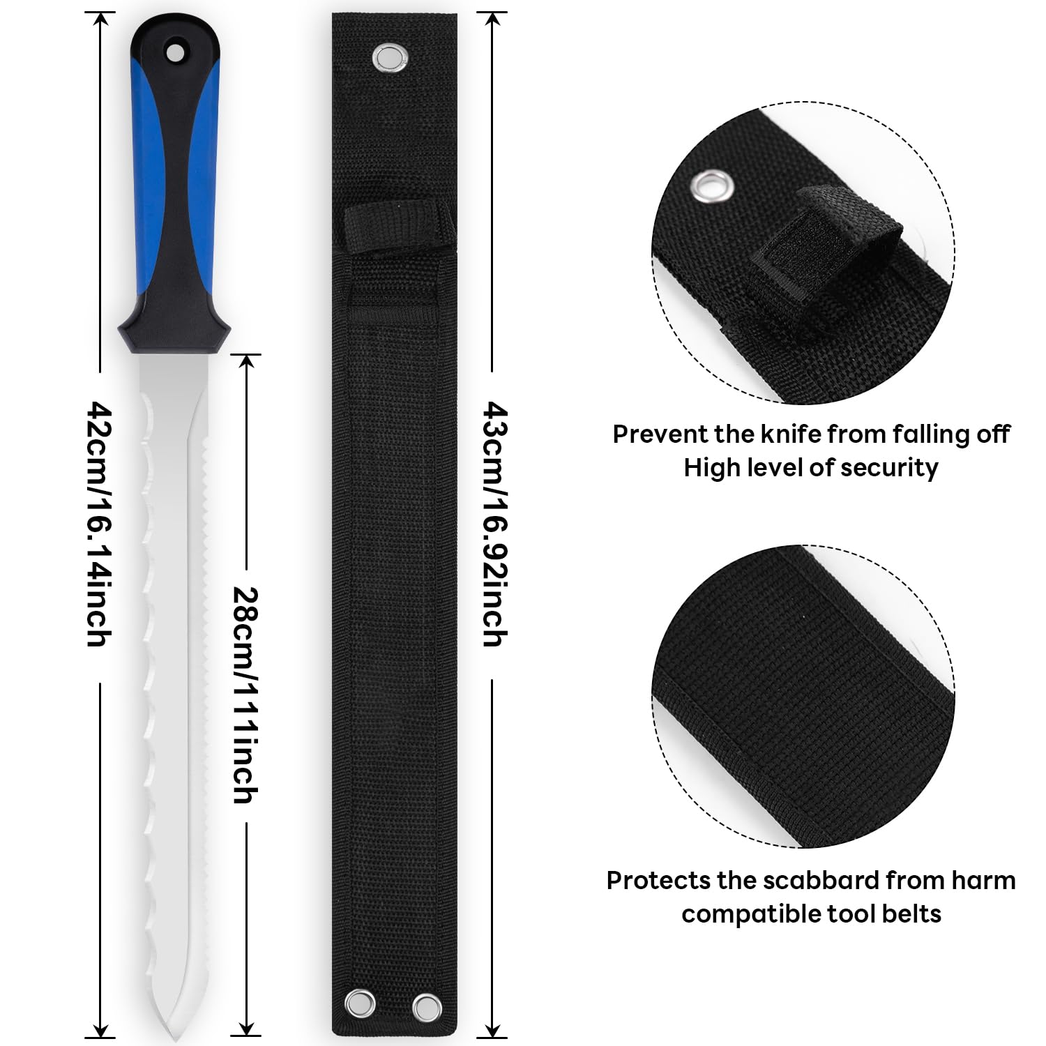 Maudibozz insulated knife double-edged blade ready for tough pruning tasks.