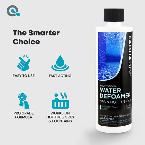 MAV AquaDoc 16oz bottle beside spa equipment