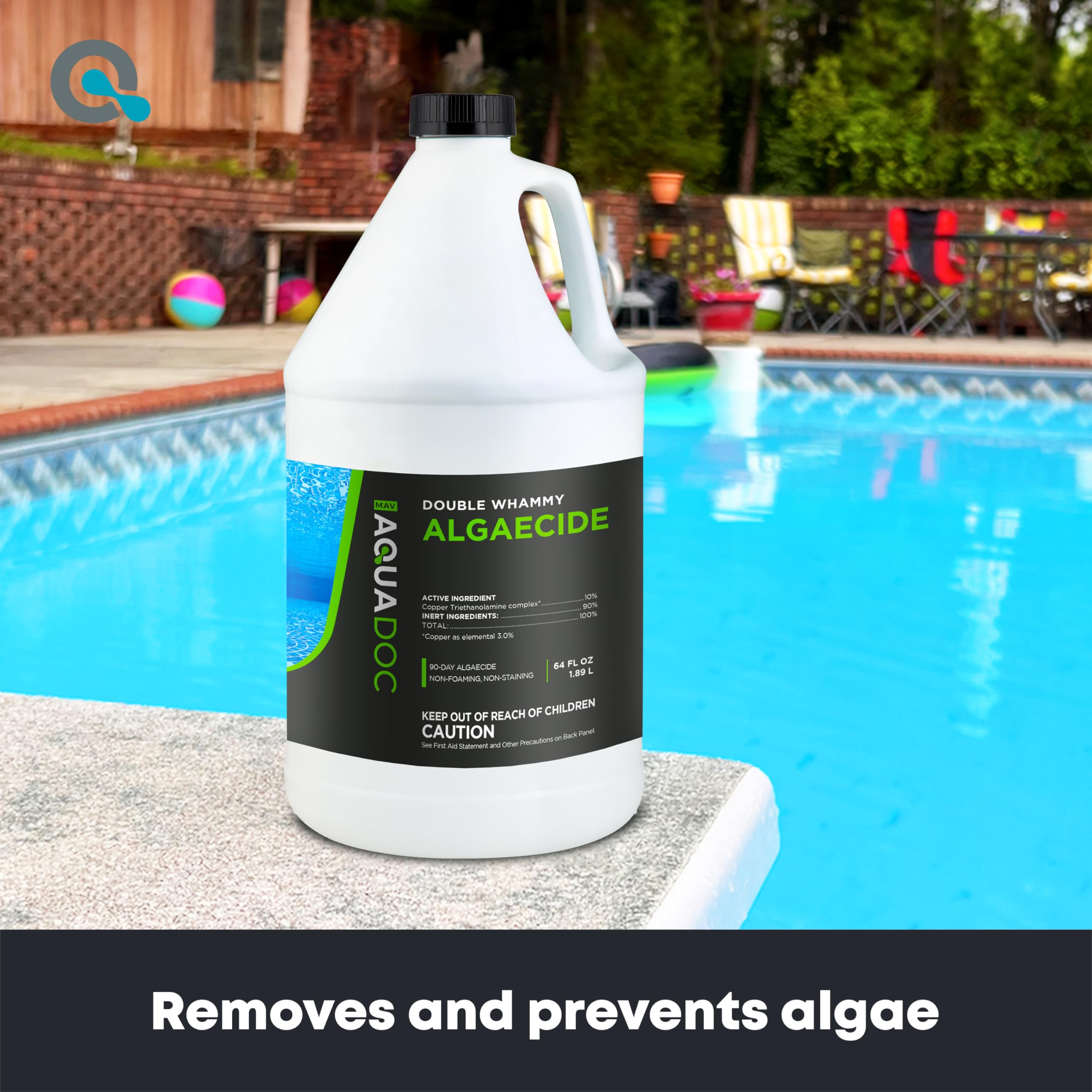 MAV AquaDoc 90-day algae control symbol emphasizes long protection