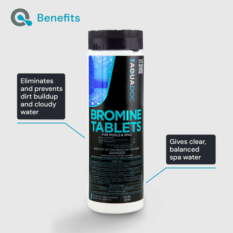 MAV Aquadoc bromine tablets create a soft water feel for spa comfort.