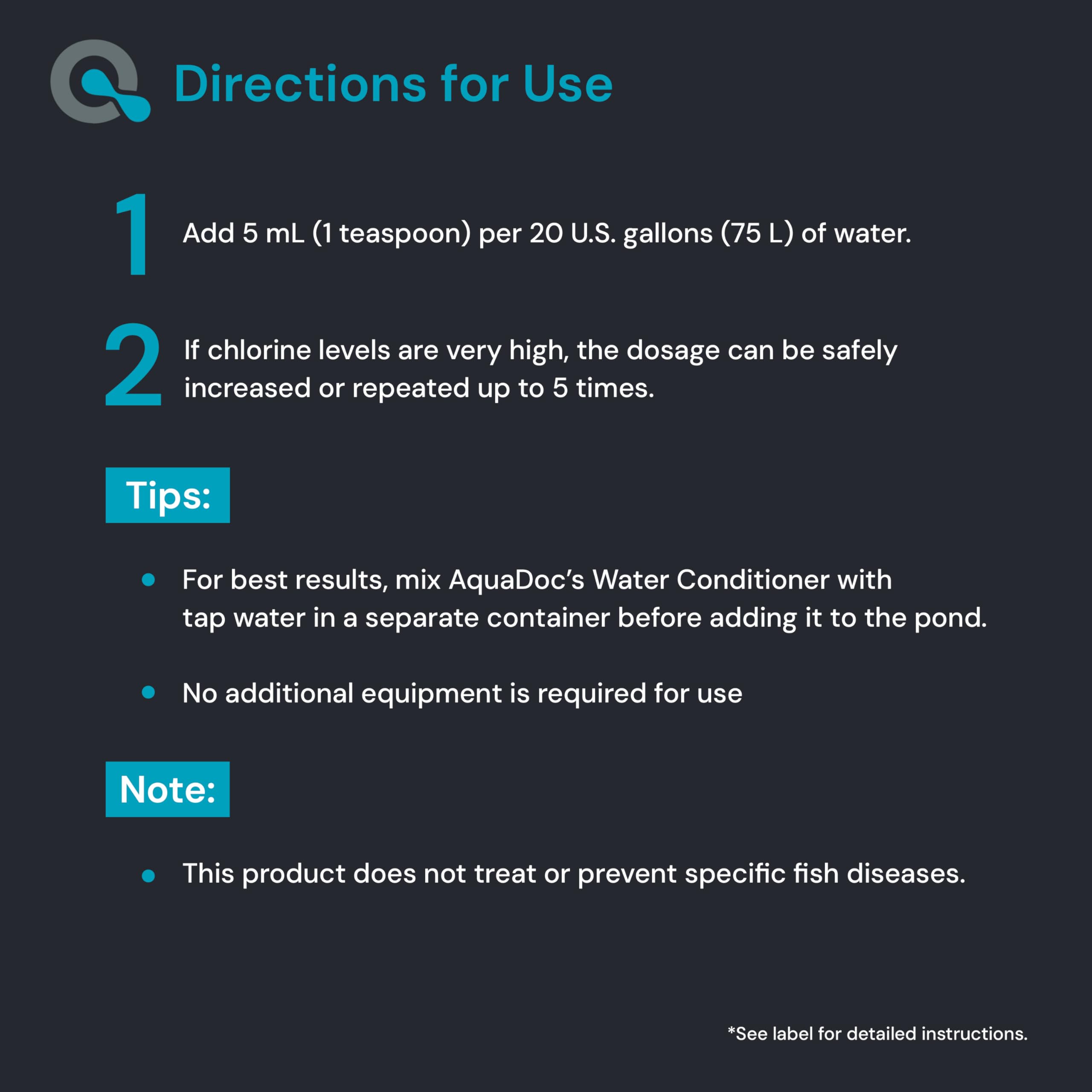 MAV AquaDoc neutralizes chlorine and chloramines to protect aquatic life.