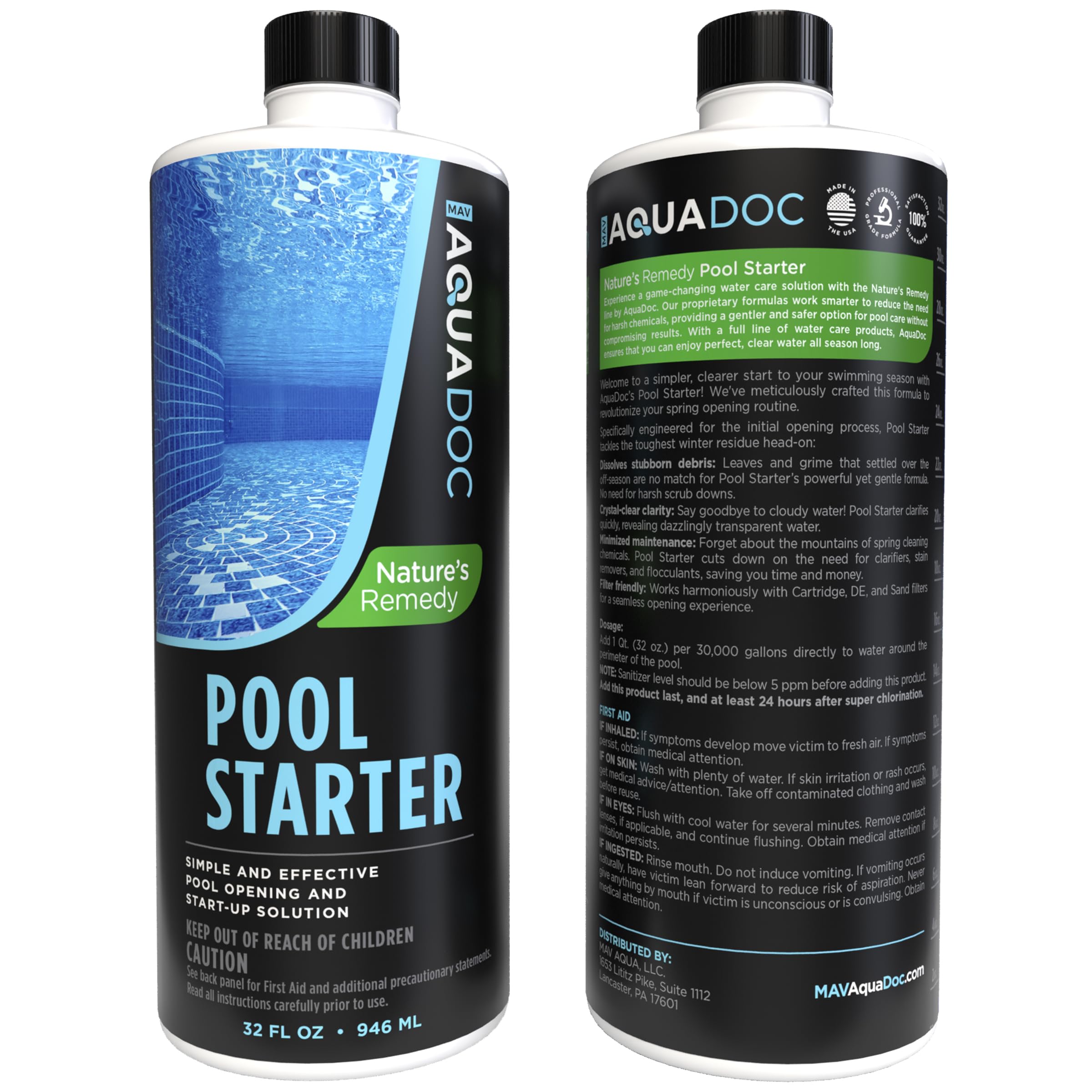 MAV AquaDoc easy-to-use pool opening solution reduces manual scrubbing and effort.