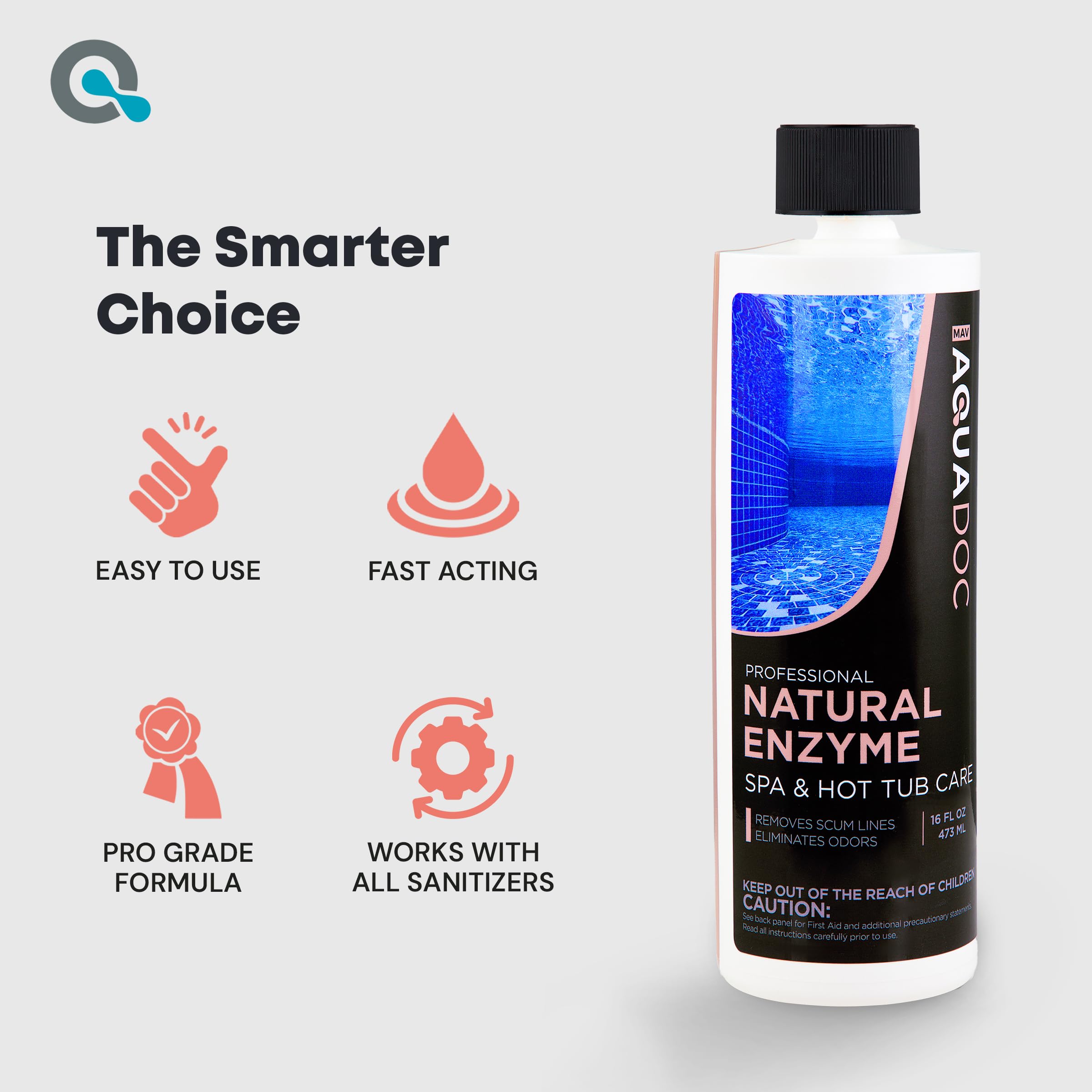 AquaDoc enzyme remover in spa treatment for refreshed, balanced water.