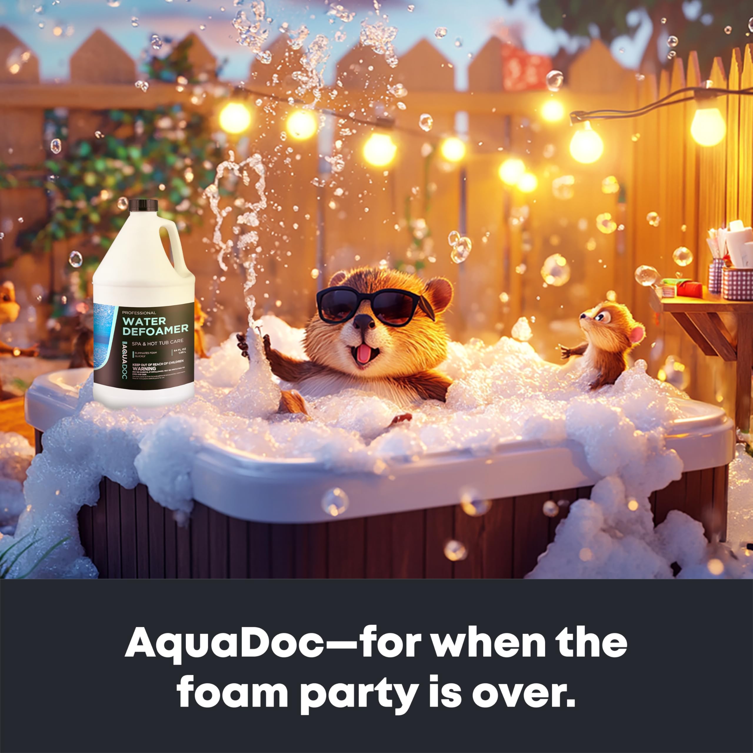 MAV AquaDoc foam elimination action demonstrates rapid foam reduction