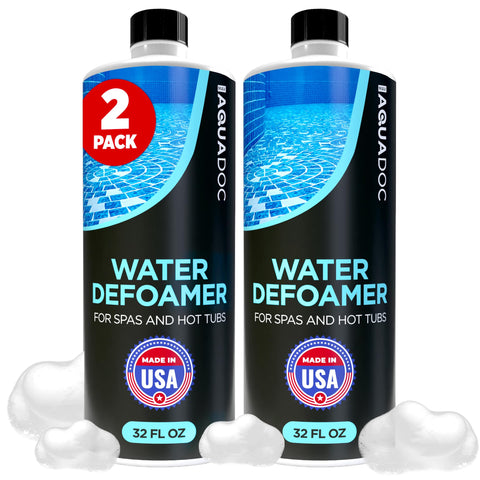 MAV AquaDoc hot tub defoamer bottle ready for quick foam control.