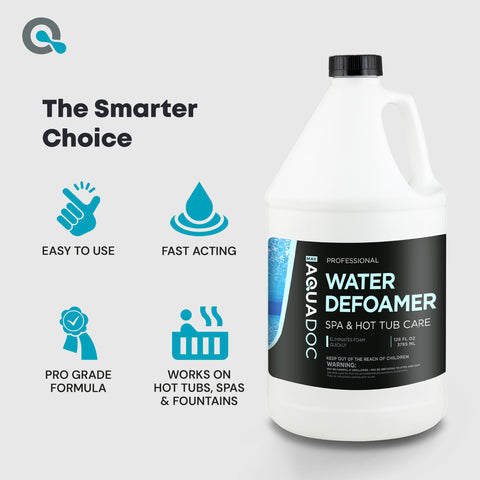 MAV AquaDoc hot tub defoamer measuring cup demonstrates easy dosing