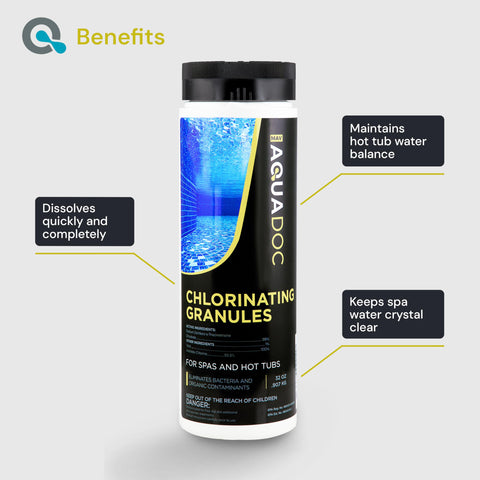 USA-made MAV AquaDoc spa chemicals ensure consistent sanitizing results