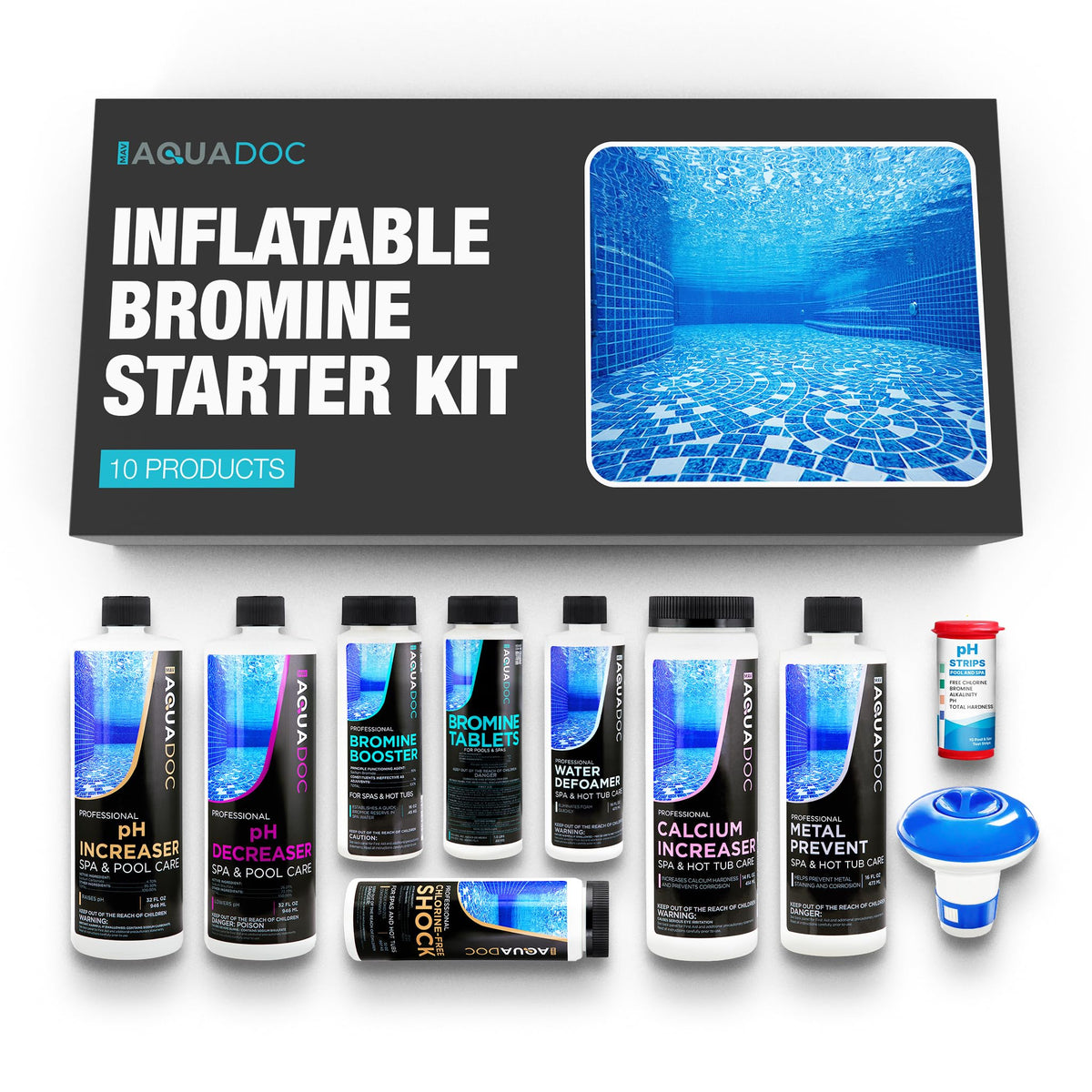 MAV AquaDoc inflatable spa kit bromine tablets for clear water