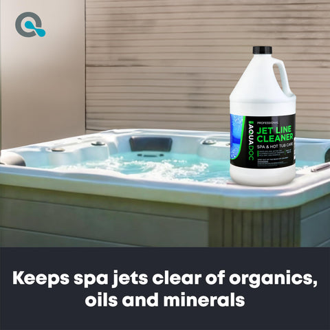 MAV AquaDoc Jet Line Cleaner bottle pouring for quick, effective jet line cleaning