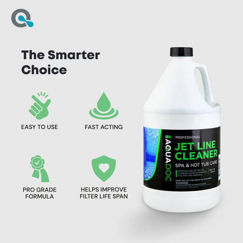MAV AquaDoc Jet Line Cleaner in a bathroom spa setup protects against buildup