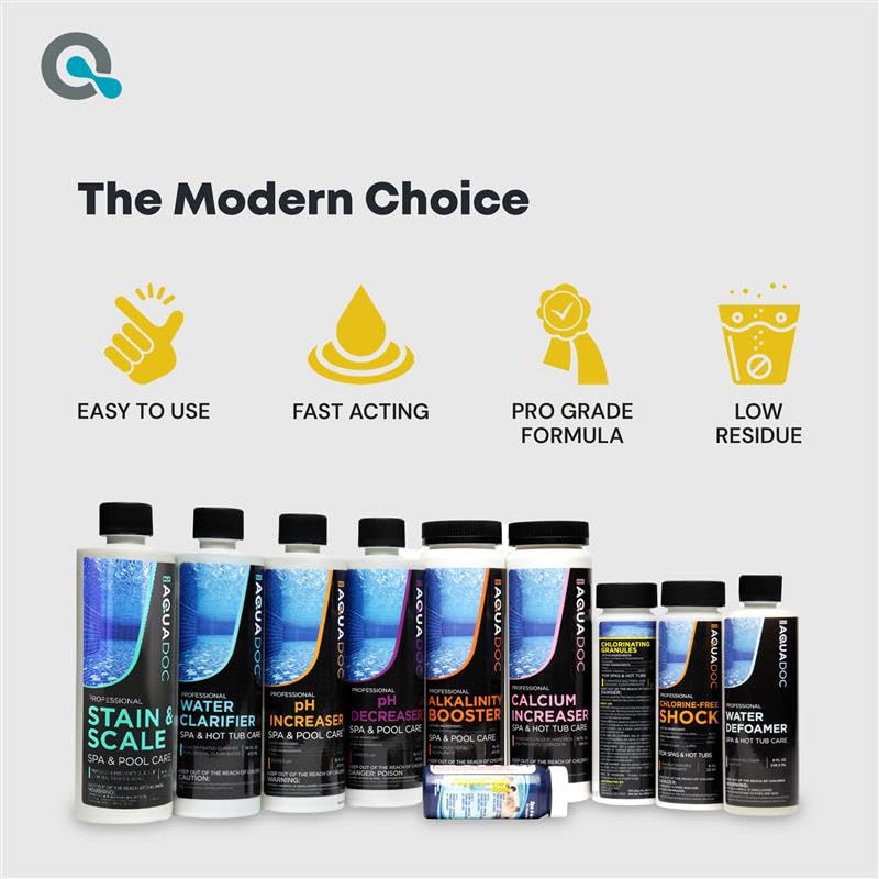 MAV AquaDoc kit packaging in view, ready for home spa setup
