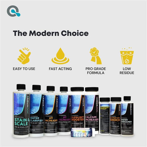 MAV AquaDoc kit packaging in view, ready for home spa setup