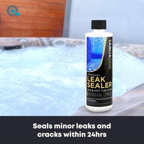 AquaDoc leak sealer application close-up for quick leak repair.
