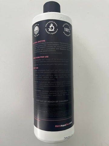 AquaDoc made-in-USA spa cleaner packaging and label detail emphasized.