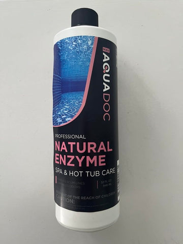 AquaDoc natural spa enzymes ingredients highlighted for safe, eco-friendly care.