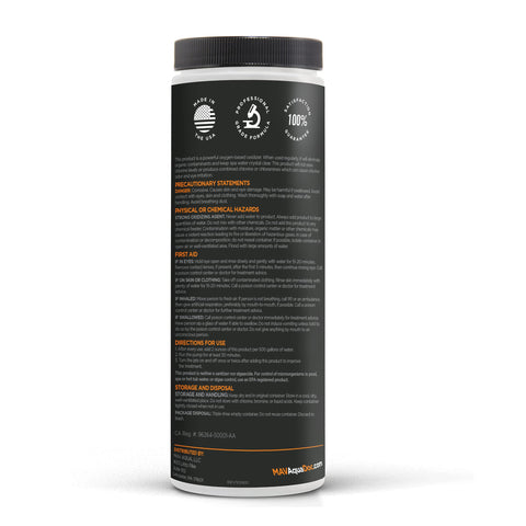 MAV AquaDoc odor-reduction visual with fresh spa ambiance.