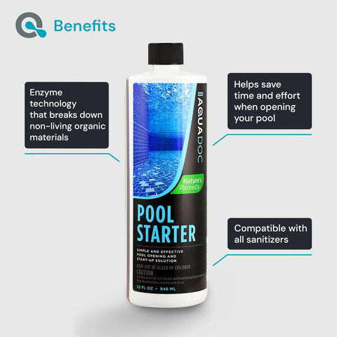 MAV AquaDoc pool enzyme in action breaks down debris for clearer water.