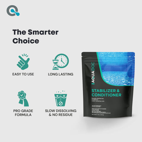 MAV AquaDoc stabilizer demonstrates saltwater compatibility for diverse pools.