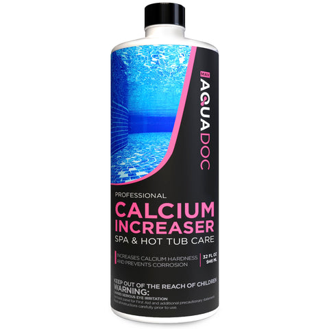AquaDoc spa calcium increaser bottle front for stable hot tub water balance