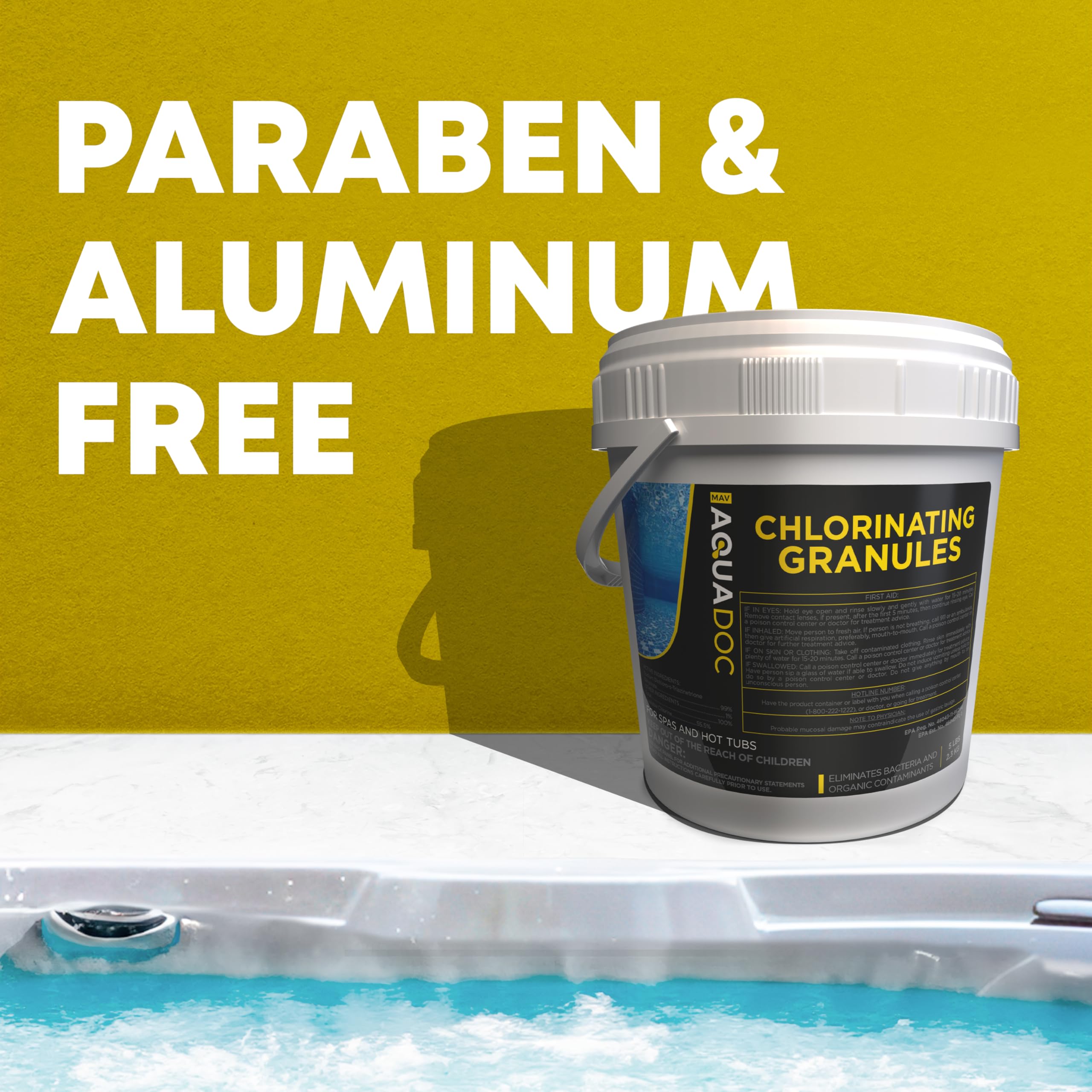 Balanced spa chemistry supported by AquaDoc chlorine
