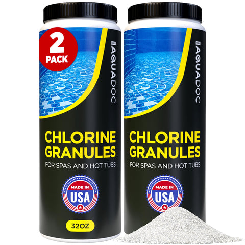 MAV AquaDoc spa chlorine 2lb packaging for easy hot tub dosing.