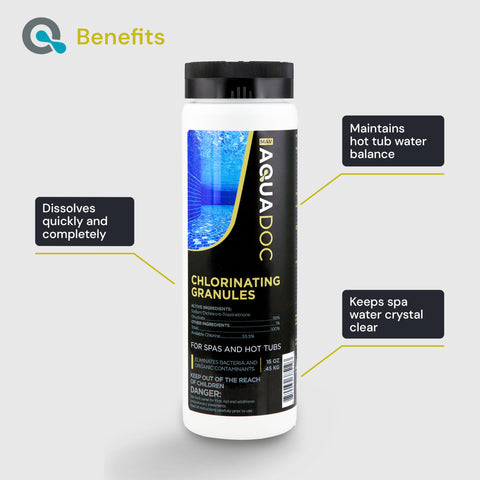MAV AquaDoc spa water clarity during treatment highlights clean, inviting hot tub water