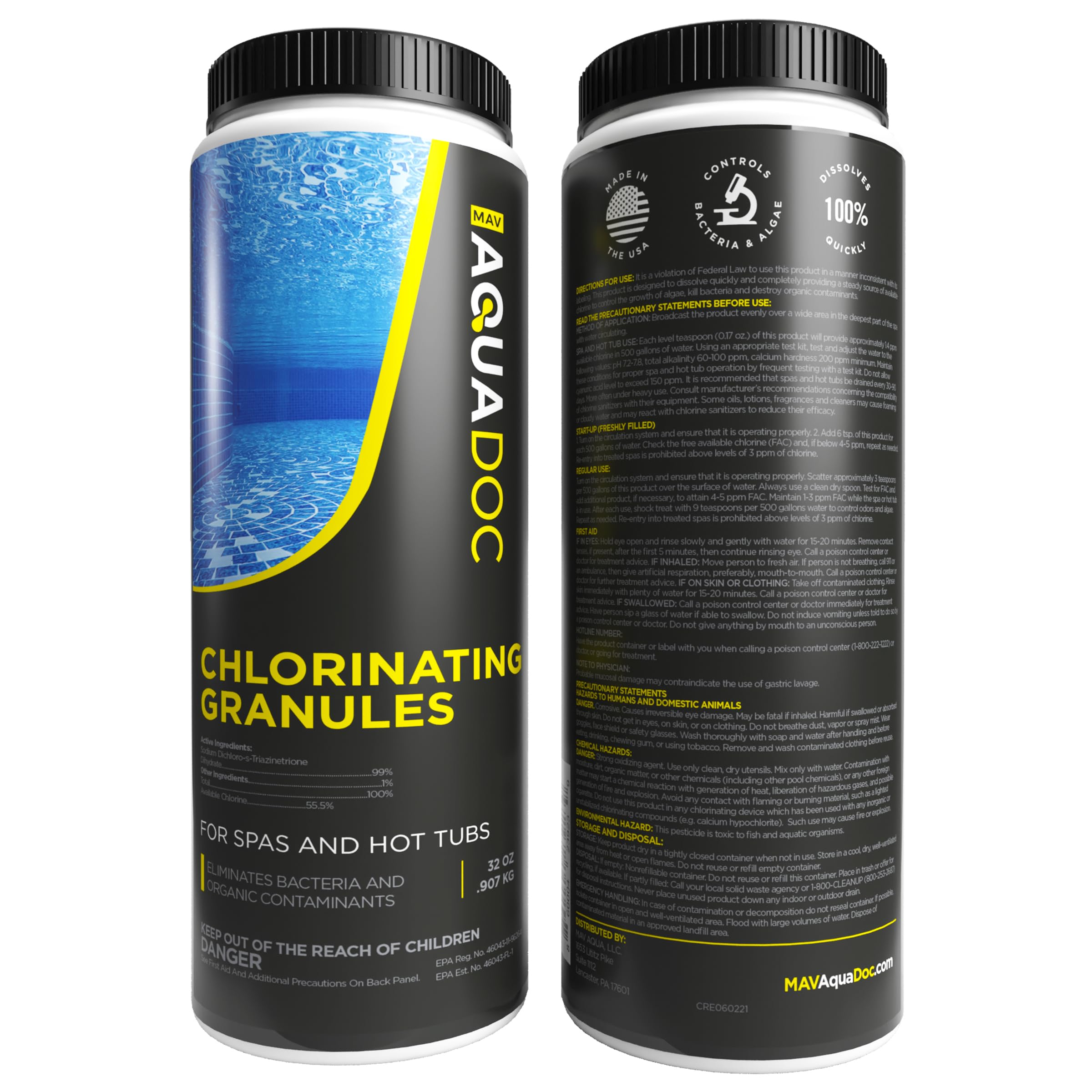 MAV AquaDoc two-pack offers convenient ongoing spa maintenance.