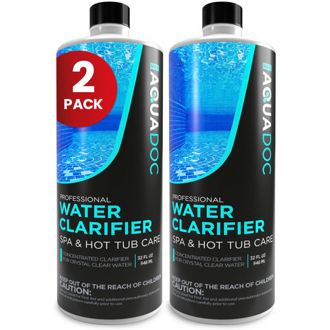 MAV AquaDoc Spa Clarifier bottle front, easy storage.