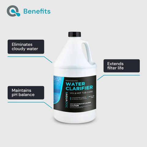 MAV AquaDoc Spa Clarifier extends filter life by binding particles