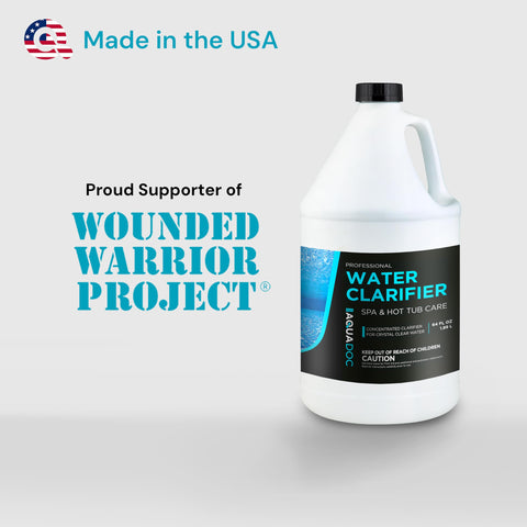 MAV AquaDoc Spa Clarifier in use during a hot tub session