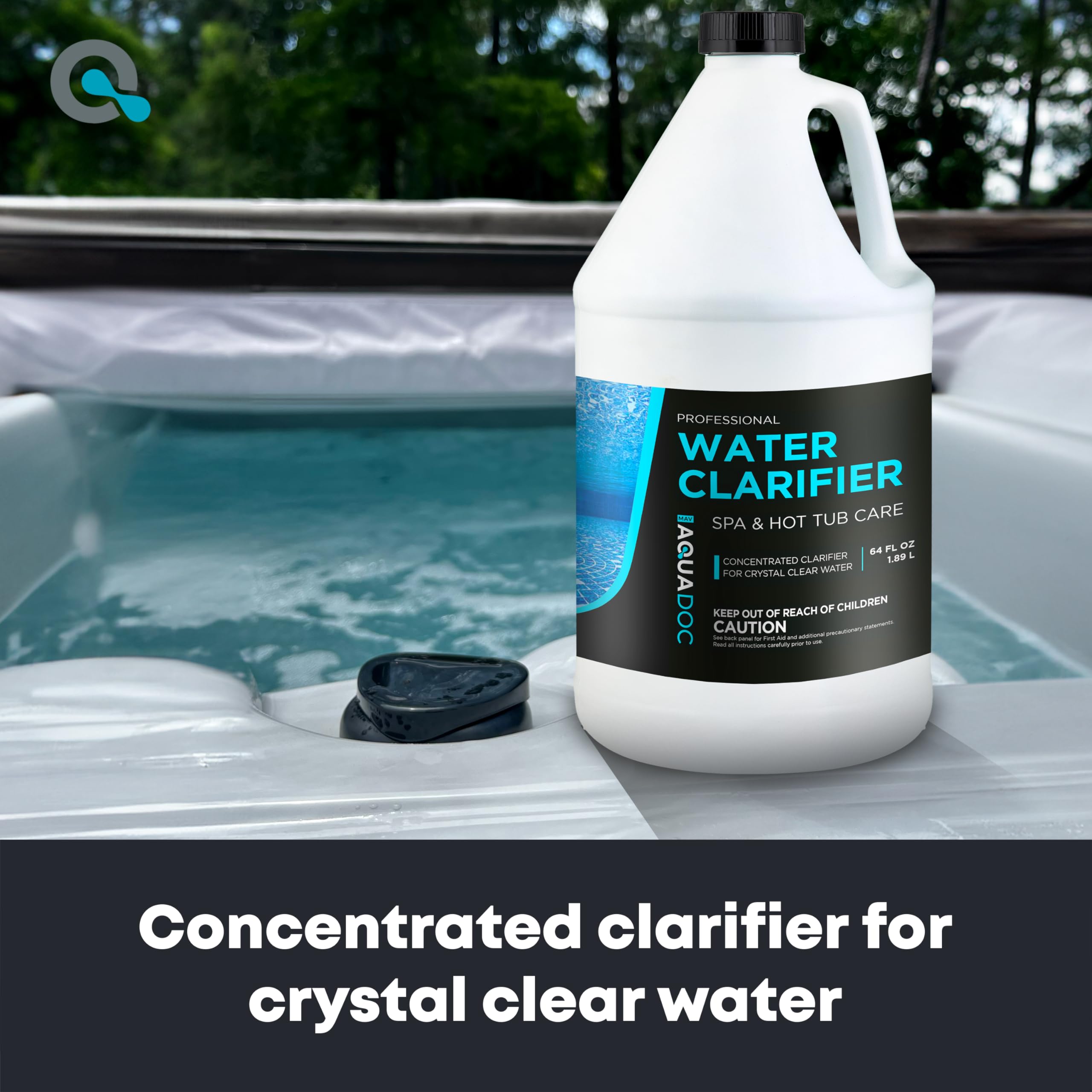 MAV AquaDoc Spa Clarifier in action delivering quick spa water clarity