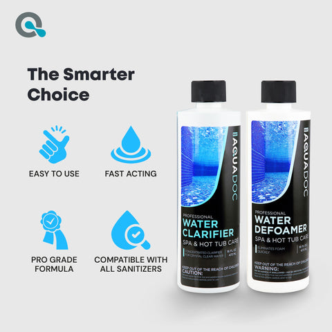 MAV AquaDoc Spa Defoamer pour action demonstrates quick circulation.