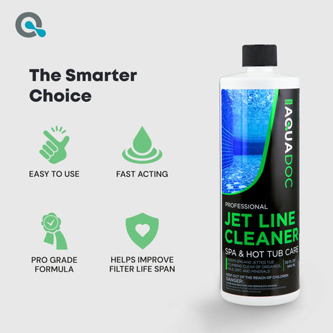 MAV AquaDoc Spa Jet Cleaner image demonstrates improved water clarity after cleaning.