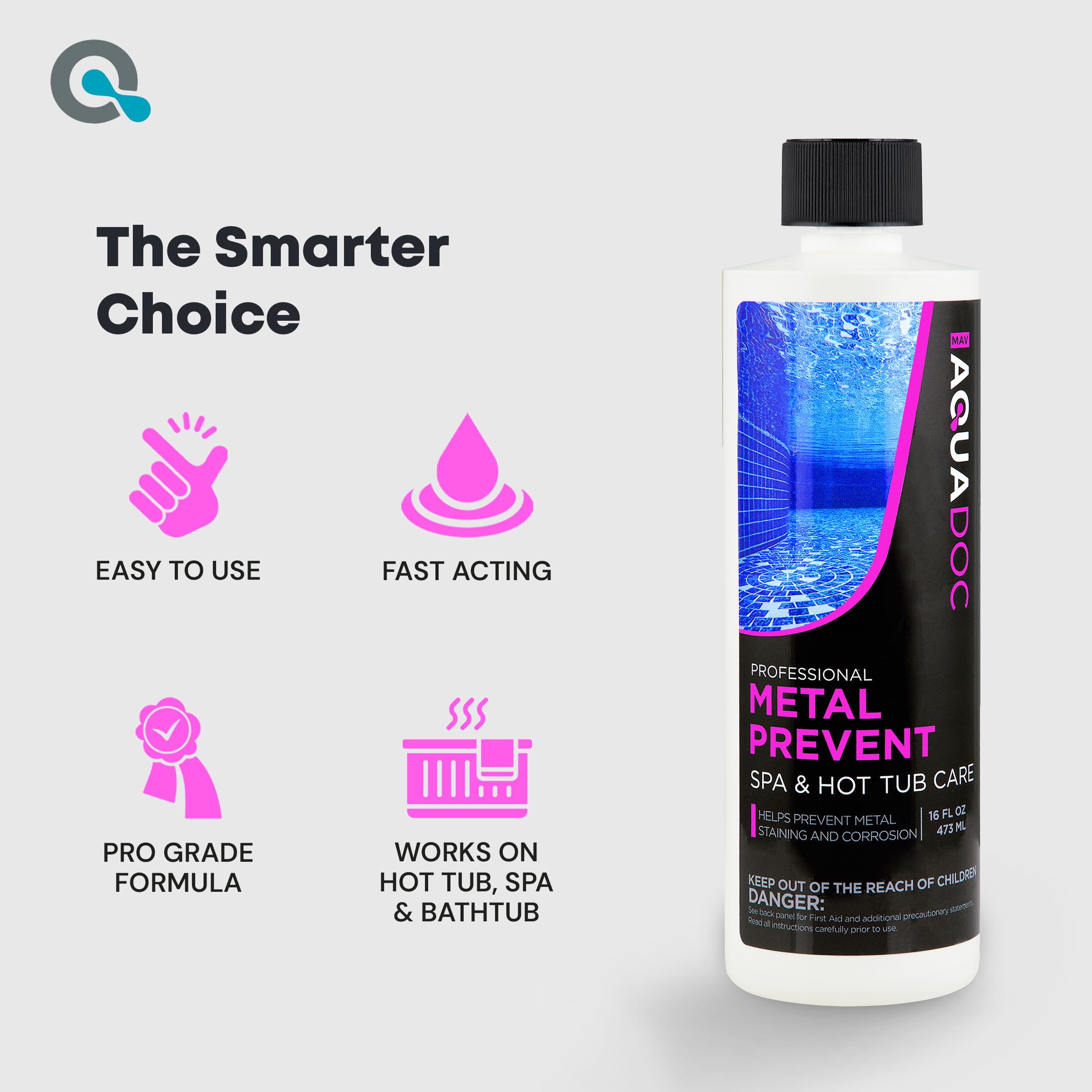 MAV AquaDoc pre-fill use protects spa water from metals