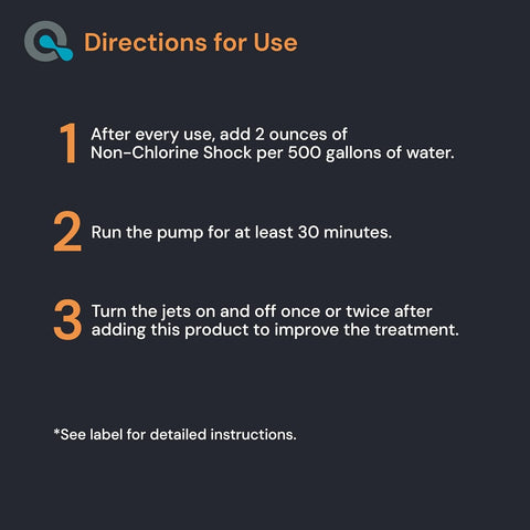 Closeup label on AquaDoc spa oxidizer highlighting USA-made quality