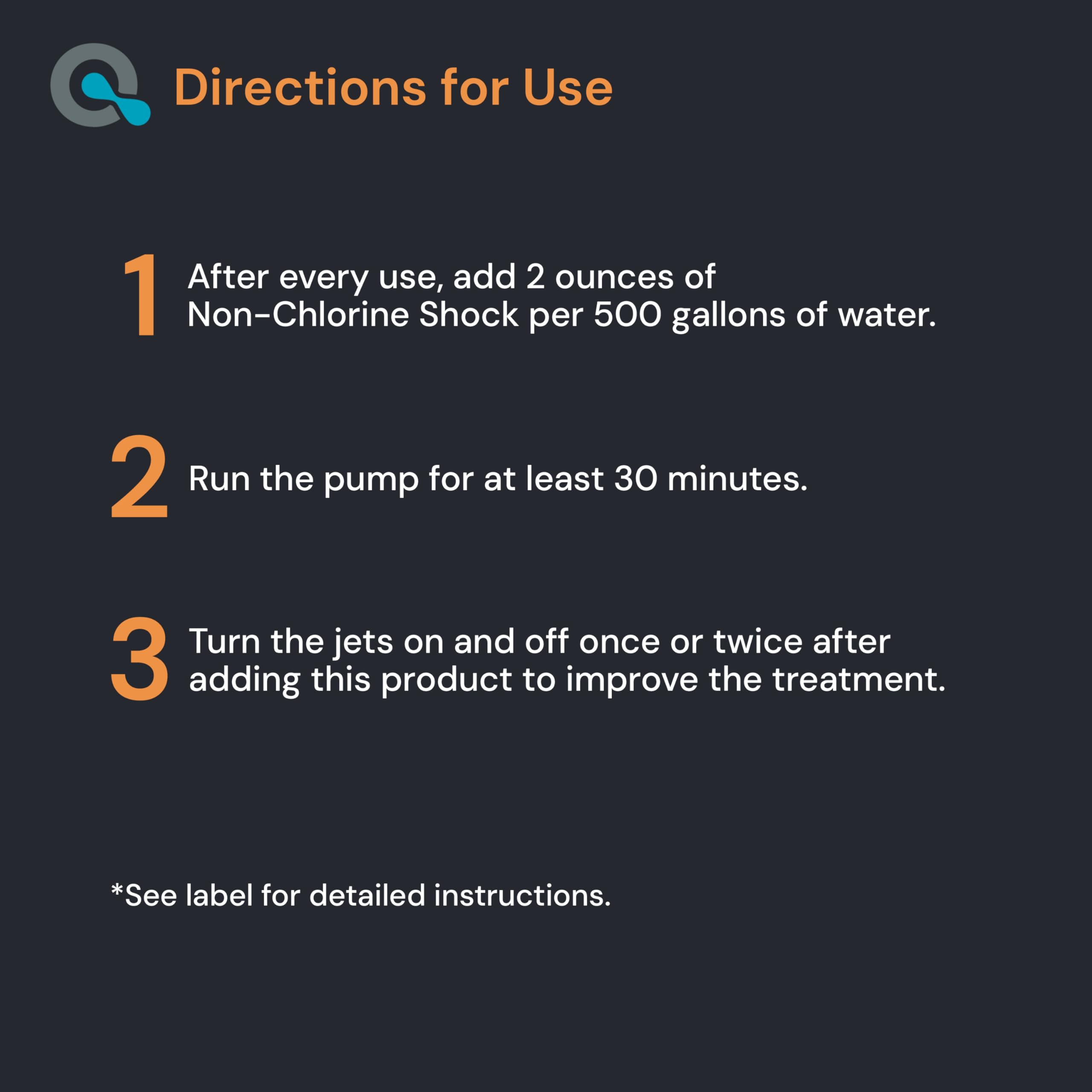 MAV AquaDoc spa oxidizer solution dispersing in clear water.