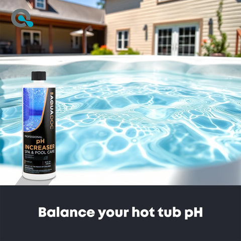 Pour AquaDoc pH Increaser into spa water to raise pH
