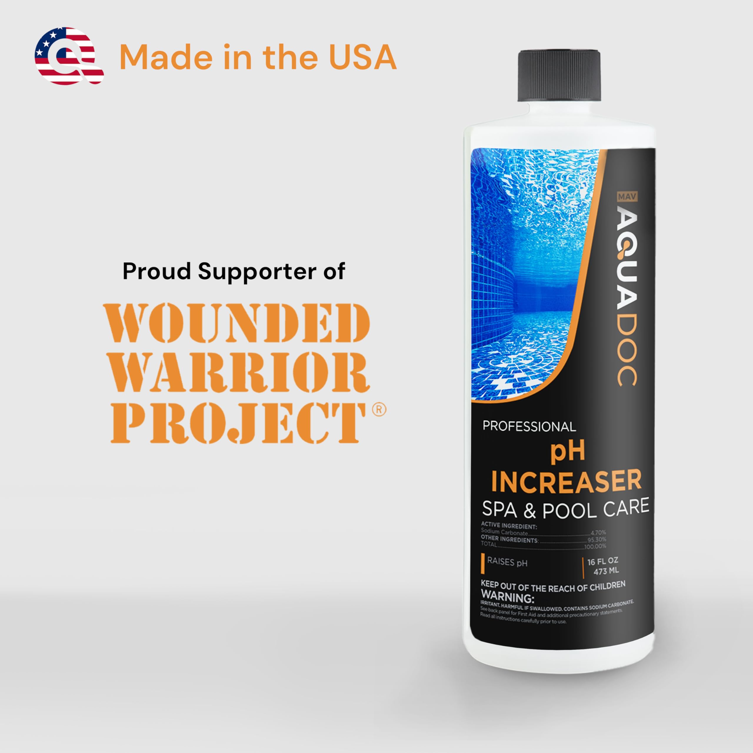Made-in-USA badge on AquaDoc products signals reliability.