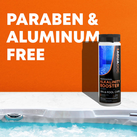 AquaDoc spa water shimmer reflects balanced pH after treatment.