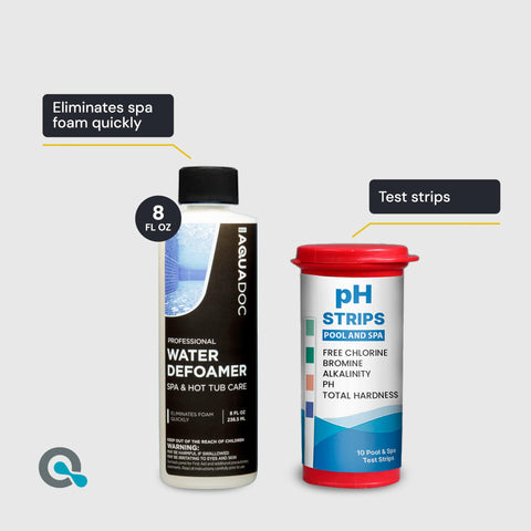 MAV AquaDoc starter kit in use with a hot tub setup