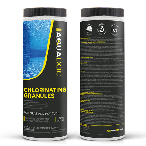 2lb MAV AquaDoc pouch designed for seasonal or regular spa care