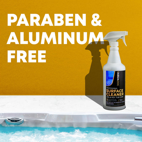 MAV AquaDoc USA-made spa care line shown for premium maintenance
