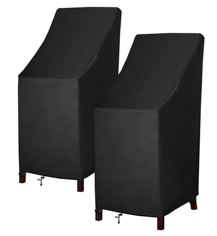 Mavincher stackable chair covers shield chairs with waterproof, heavy-duty fabric.