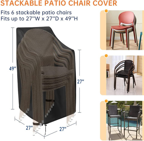 Mavincher heavy-duty fabric shields outdoor furniture from sun and debris.