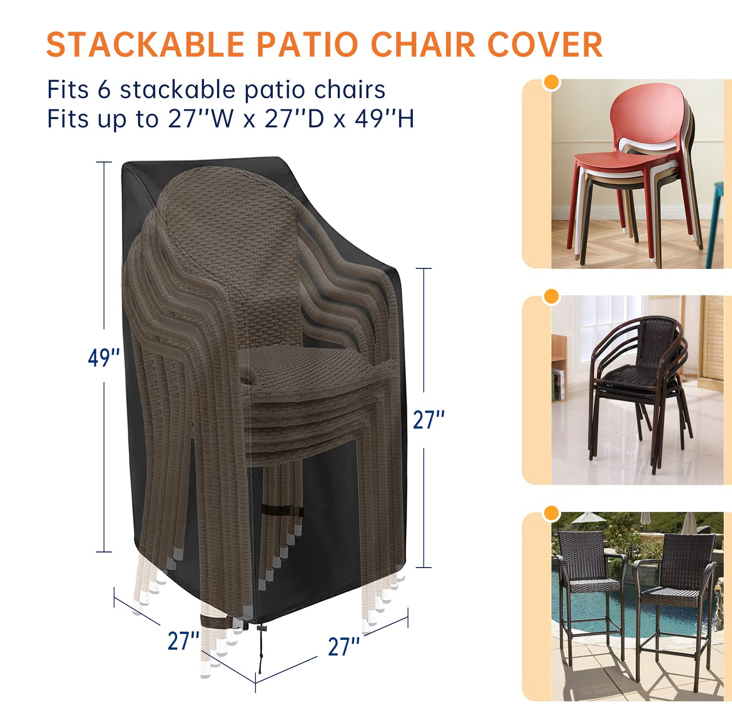 Mavincher covers secured with two-click straps for windy outdoor conditions.