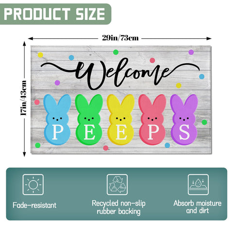 MAWKODX front-door Easter Bunny doormat adds cheerful spring greeting for guests.