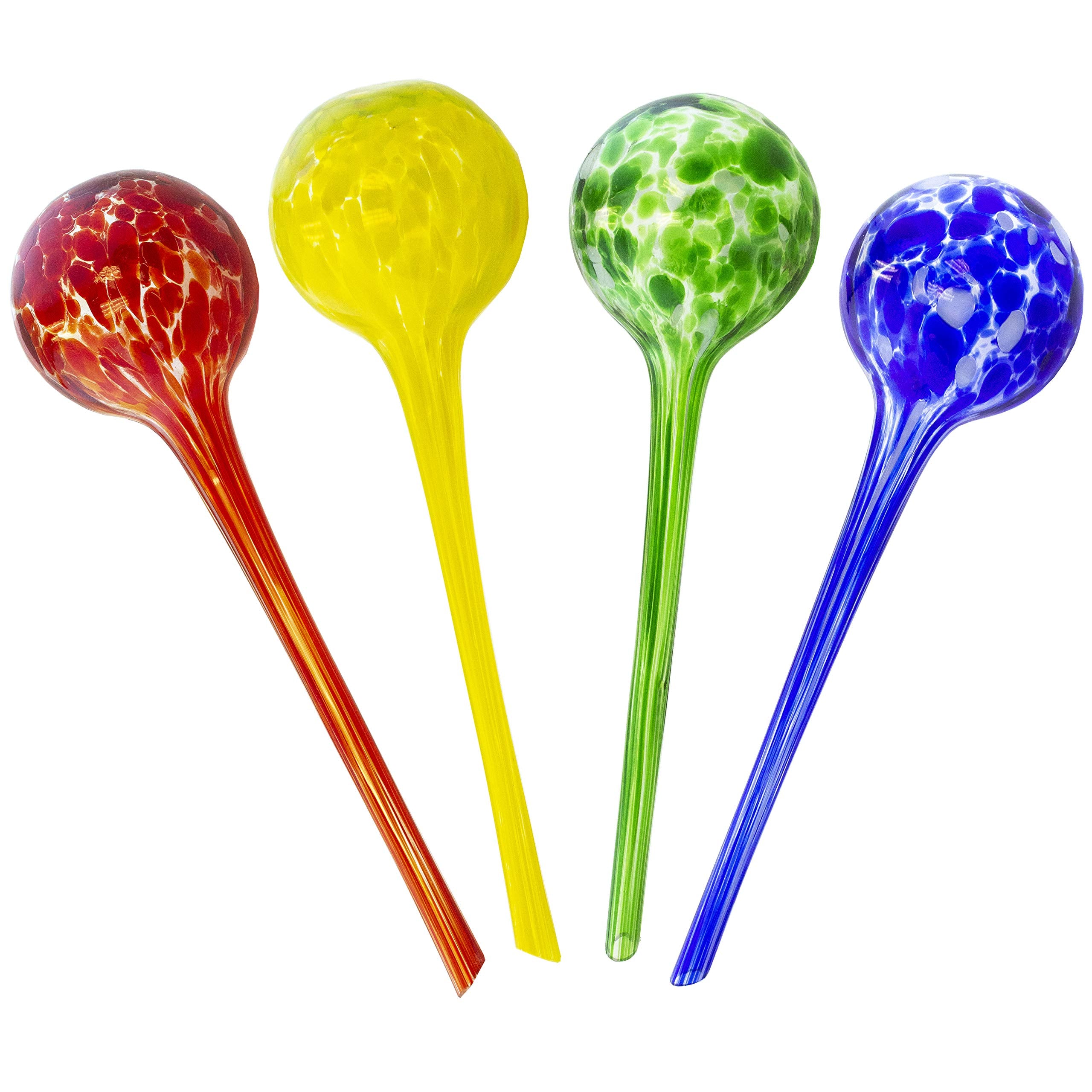 Maxam Wyndham House four-piece watering globes set ensures effortless plant hydration.